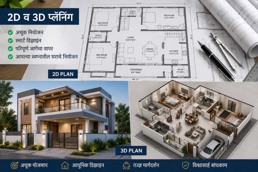 2D आणि 3D प्लॅनिंग